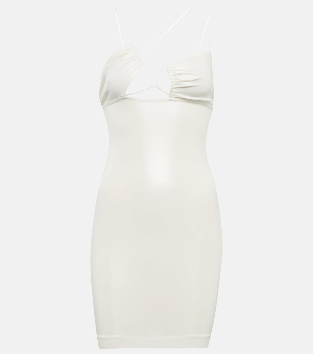 

Мини-платье с вырезом Nensi Dojaka, White Glossy