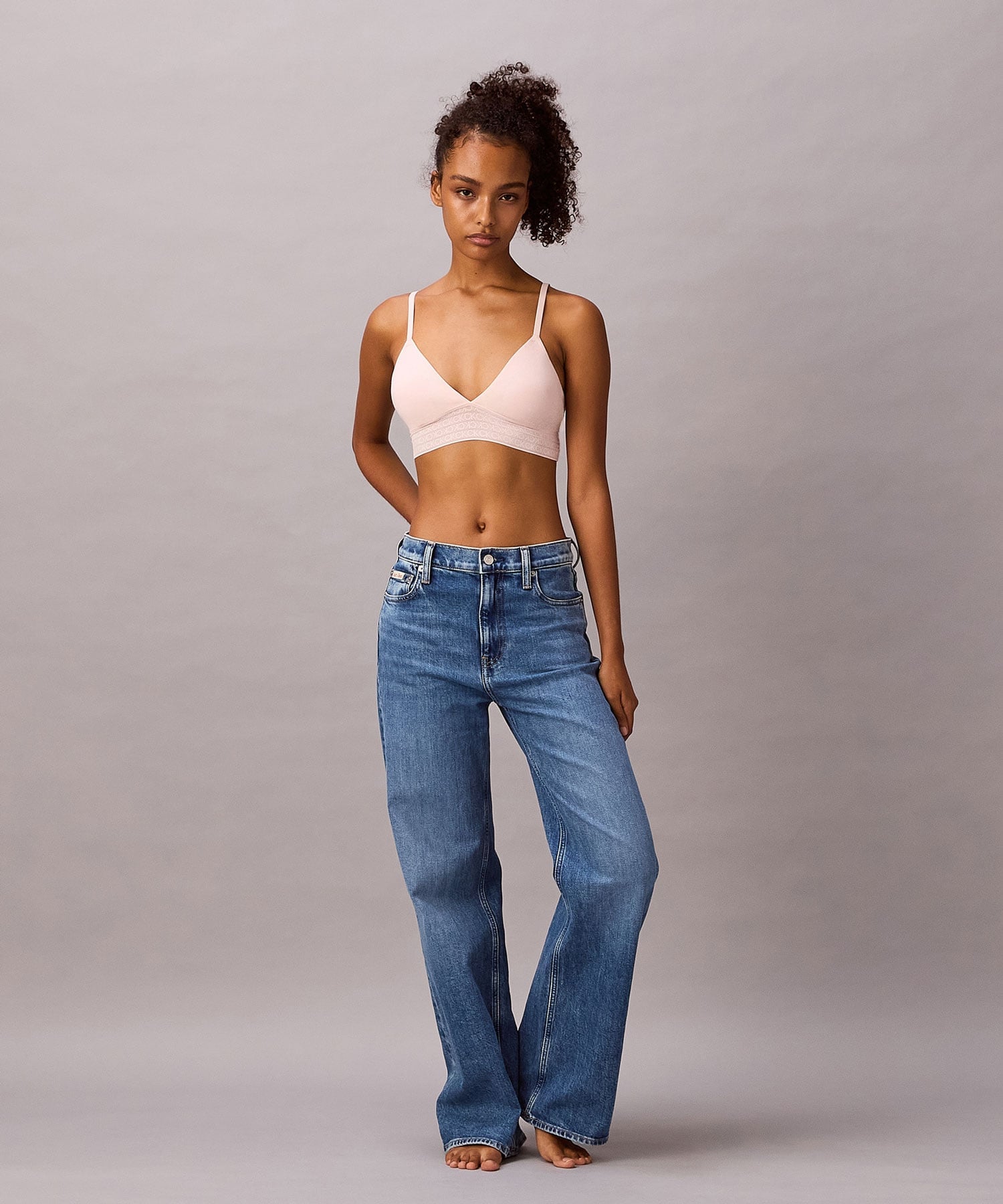 Бюстгальтер-треугольник Calvin Klein Lightly Line, нижнее белье Calvin Klein QP3461O, NYMPHS THIGH — фото 3
