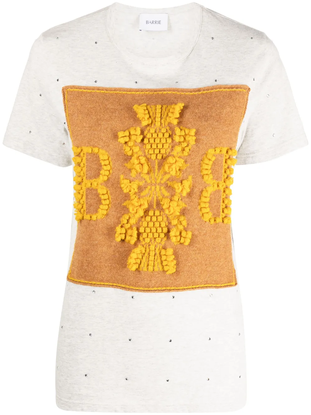 

Футболка с вышитым логотипом Barrie, серый