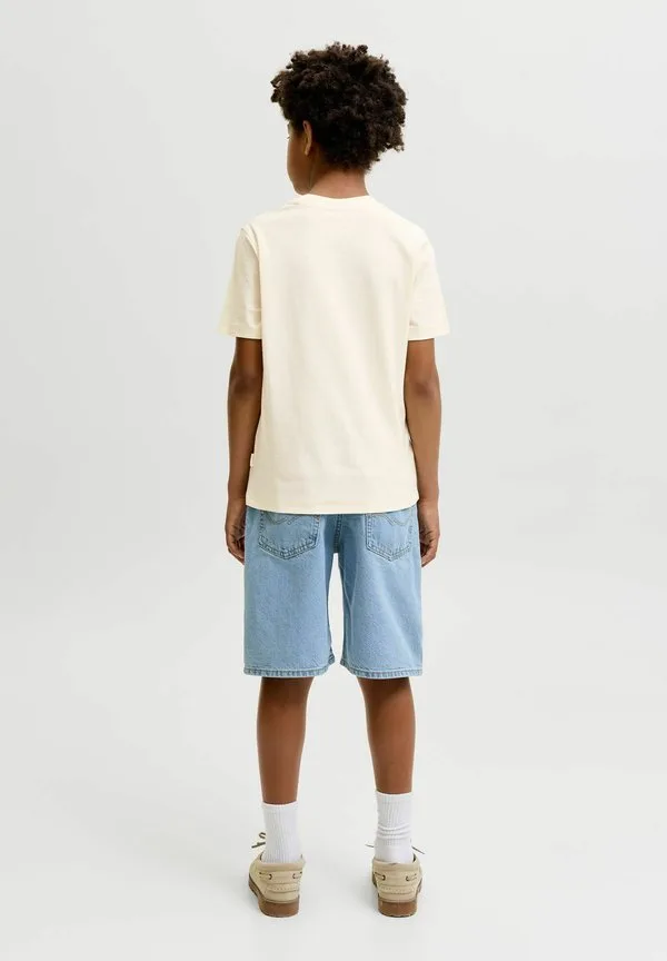 Футболка, футболка для подростков, футболка с принтом Jack & Jones Junior, Antique White — фото 3
