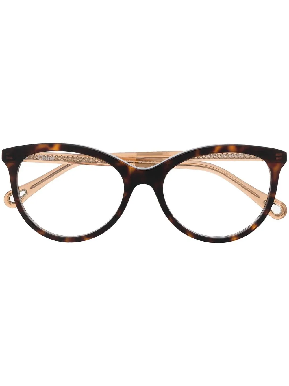 

Очки в овальной оправе черепаховой расцветки Chloé Eyewear, коричневый