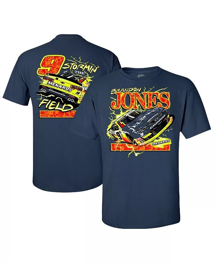 

Мужская темно-синяя футболка Brandon Jones Car Jr Motorsports Official Team Apparel