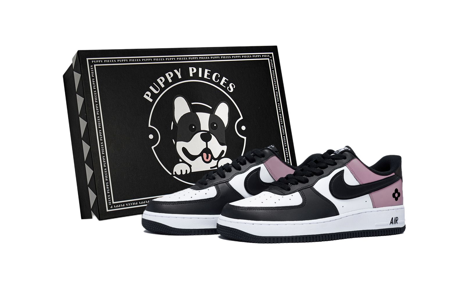 

Nike Кроссовки Air Force 1 Iris Raspberry, Special Shoe Box, противоскользящие, низкие, мужские, для скейтбординга, белые, розовые