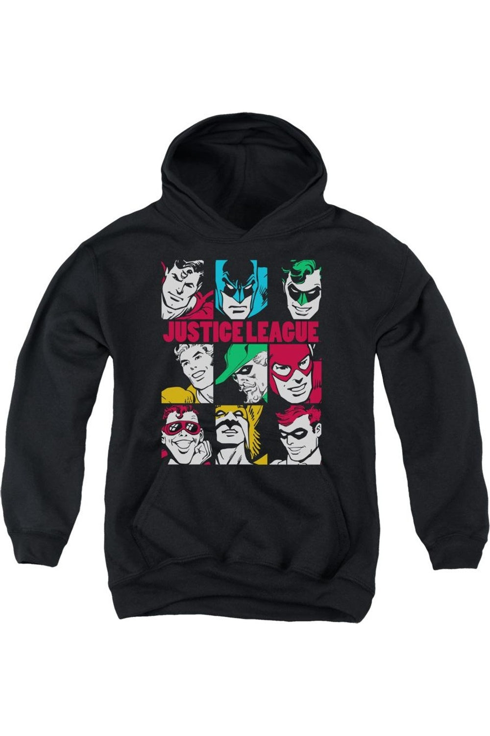 

DC Comics Толстовка с капюшоном "Девять блоков справедливости" для молодежи Gildan, черный