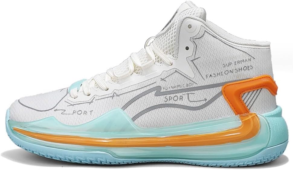 

Мужские кроссовки 2024 Баскетбольные кроссовки Беговые кроссовки Обувь для молодежи Спортивная обувь Модные кроссовки Для улицы Soreci, белый