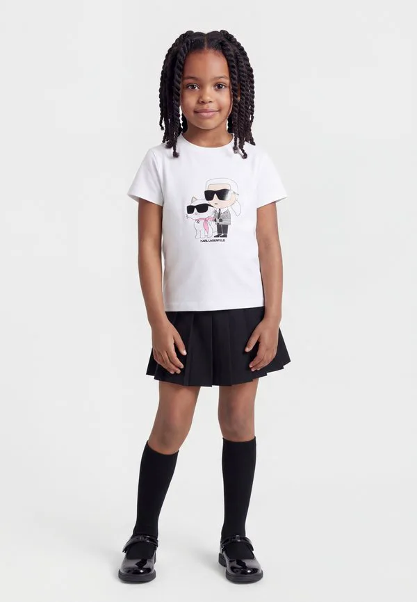 Футболка с принтом Karl Lagerfeld Kids, White