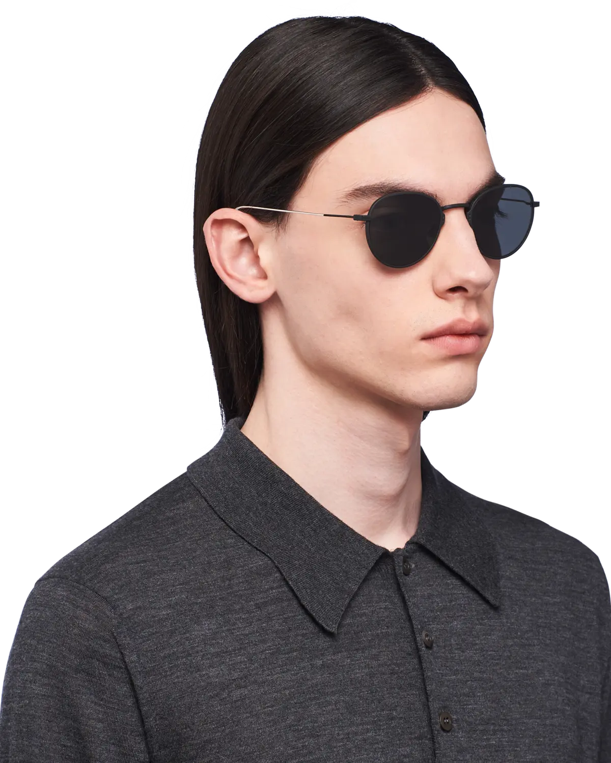 Солнцезащитные очки, сделанные в Японии Prada, сланцево-серые линзы — фото 2