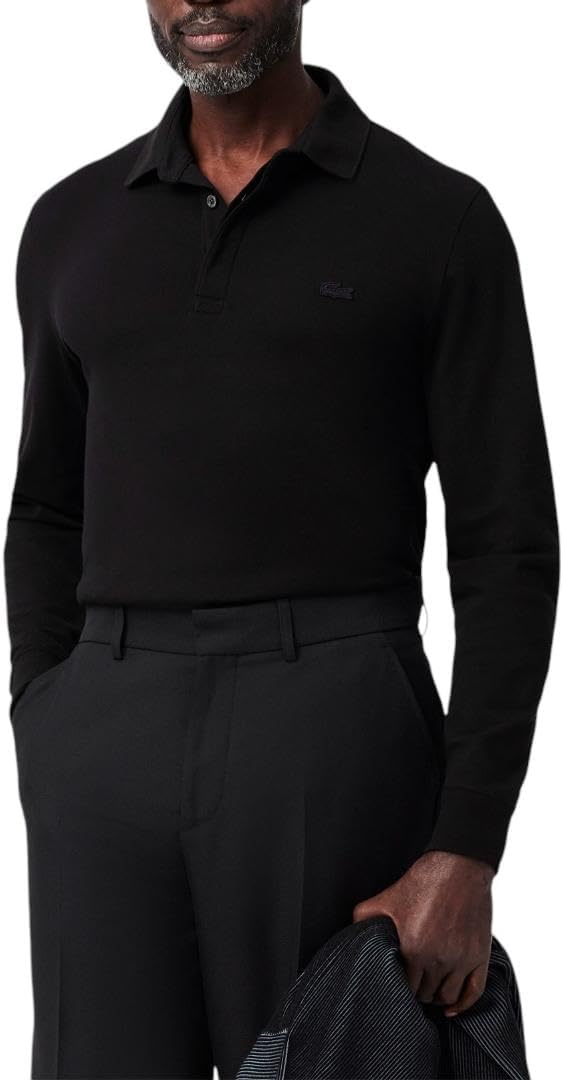 

Lacoste мужская длинная рубашка поло из стрейч-хлопка Paris, Black, Черный, Lacoste мужская длинная рубашка поло из стрейч-хлопка Paris, Black