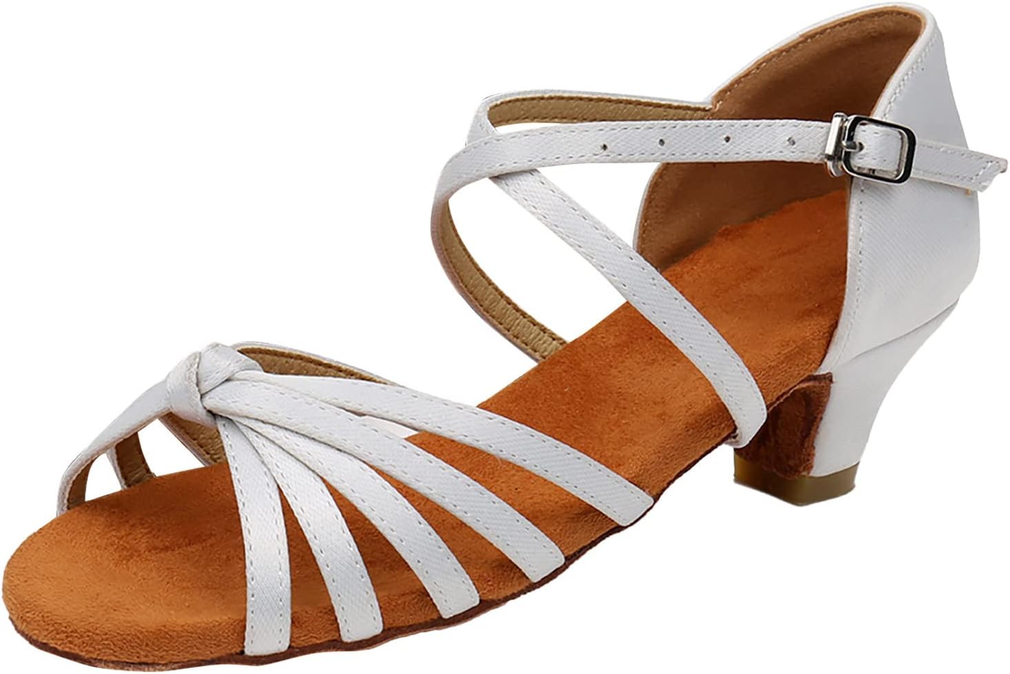 

Женская модная обувь с мягкой подошвой, удобная, противоскользящая, для латиноамериканских танцев, низкий каблук, размер 6,5 Generic, белый