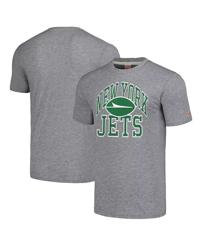 

Мужская и женская серая футболка New York Jets Arch Homage, серый