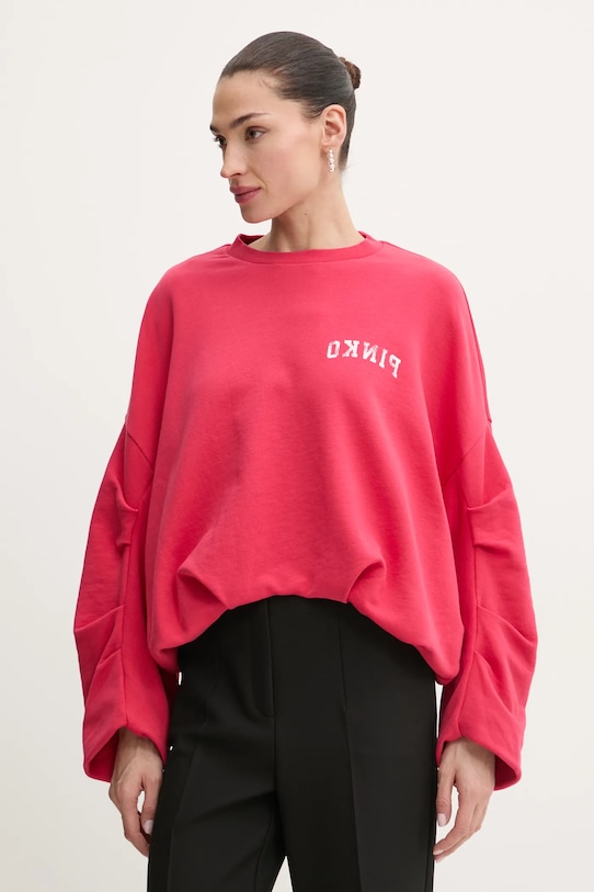

Хлопковая толстовка Pinko, красный