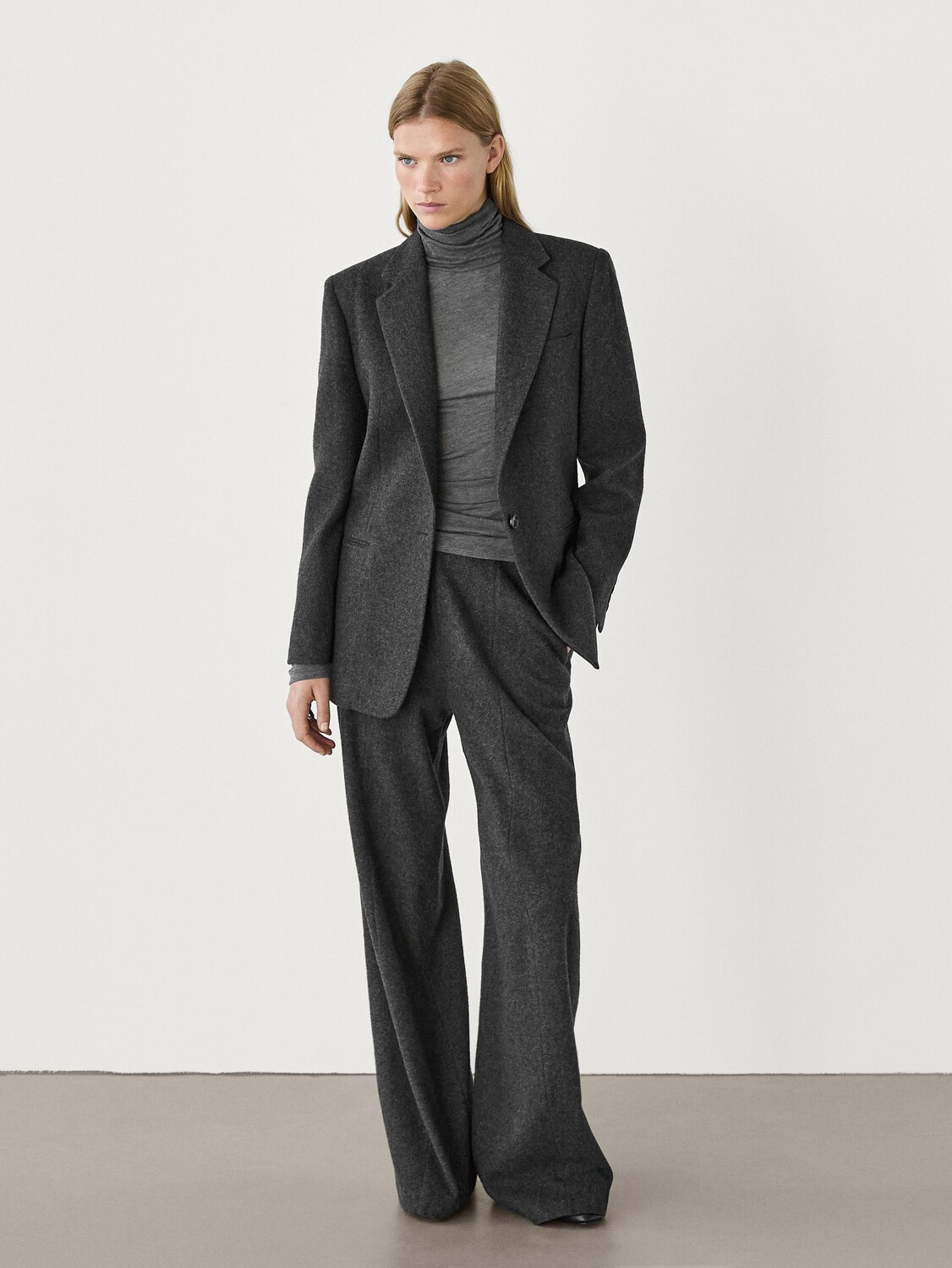 

Фланелевые брюки Massimo Dutti, серый