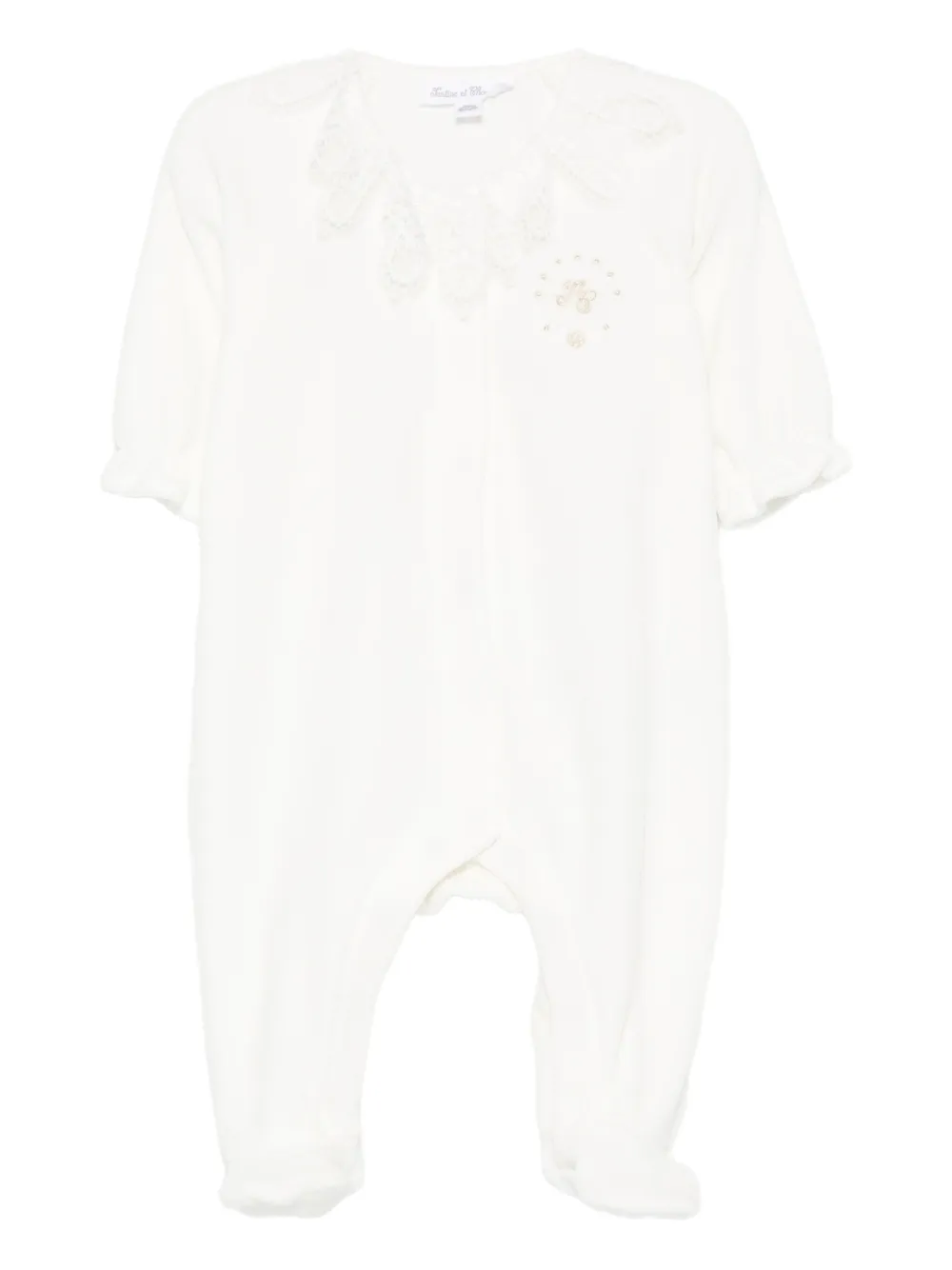 

Пижама с кружевным воротником Tartine Et Chocolat, белый