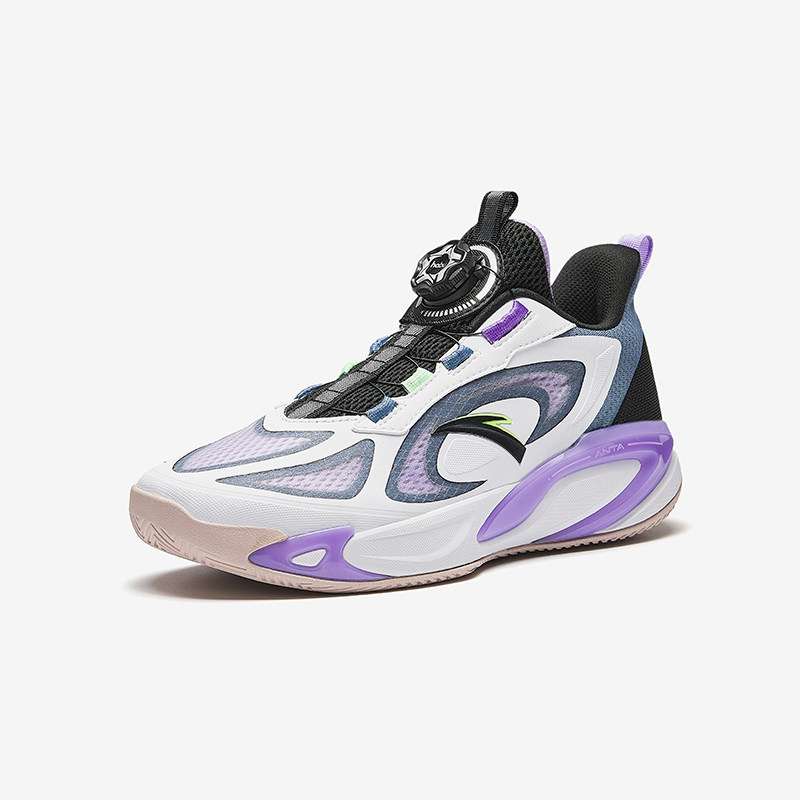 Детские баскетбольные кроссовки Cyclone с низким верхом: противоскользящие, износостойкие, дышащие, обеспечивающие хорошую поддержку Antakids, basalt серый/черный/frost tower серый — фото 4