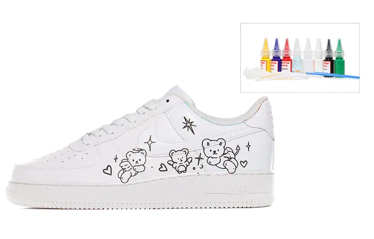 

Кроссовки Nike Air Force 1 Skateboard Shoes Women's Low-Top White Black, Белый, Кроссовки Nike Air Force 1 Skateboard Shoes Women's Low-Top White Black