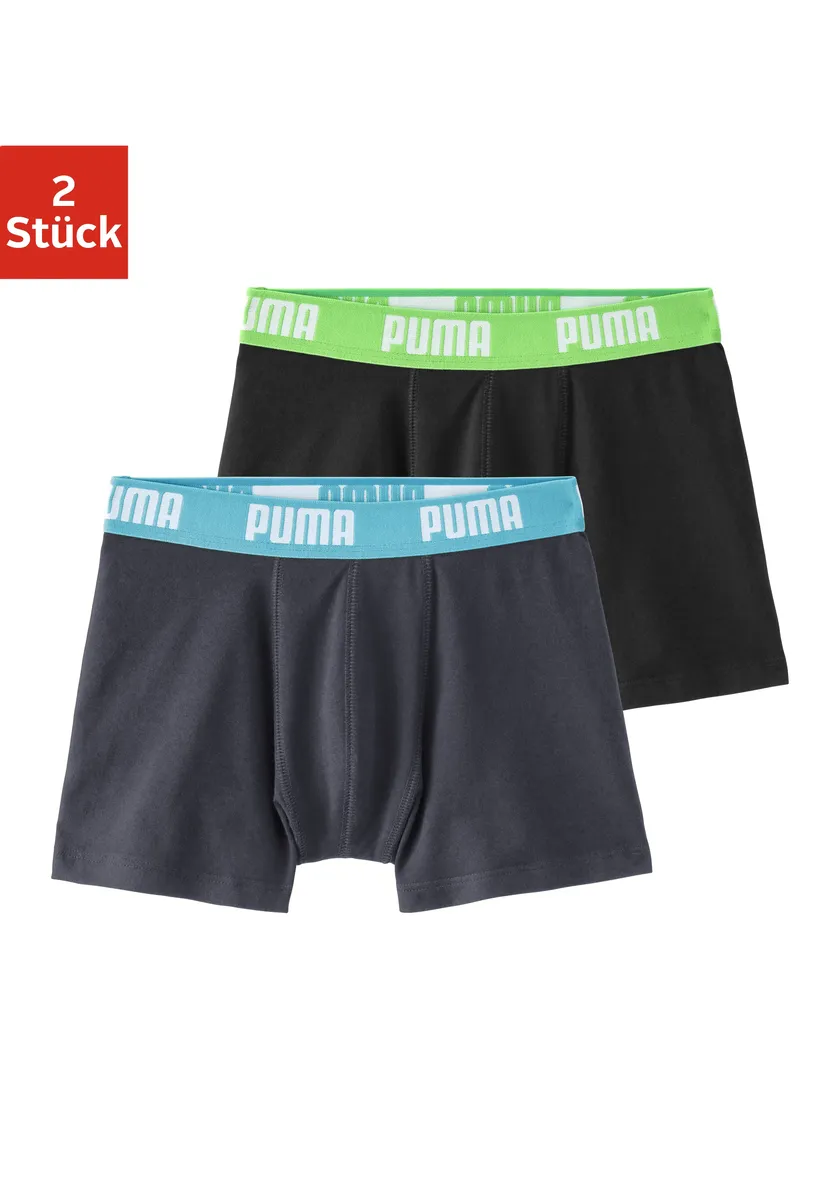 

Боксеры PUMA (2 шт.), с тканым поясом с логотипом, синий