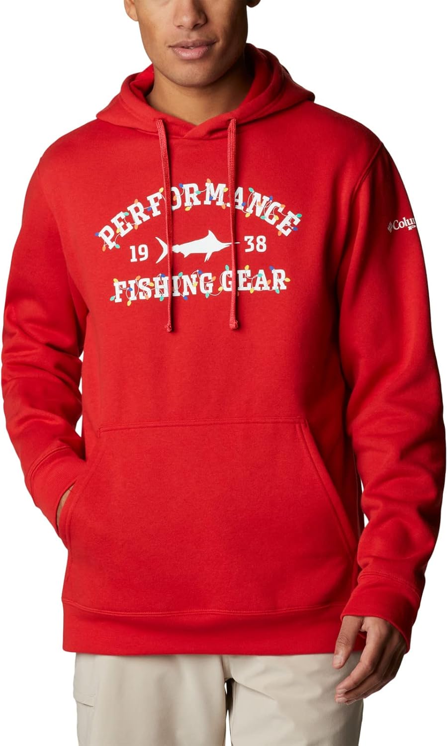 

Columbia мужская толстовка Pfg University, Red Spark/White Holiday