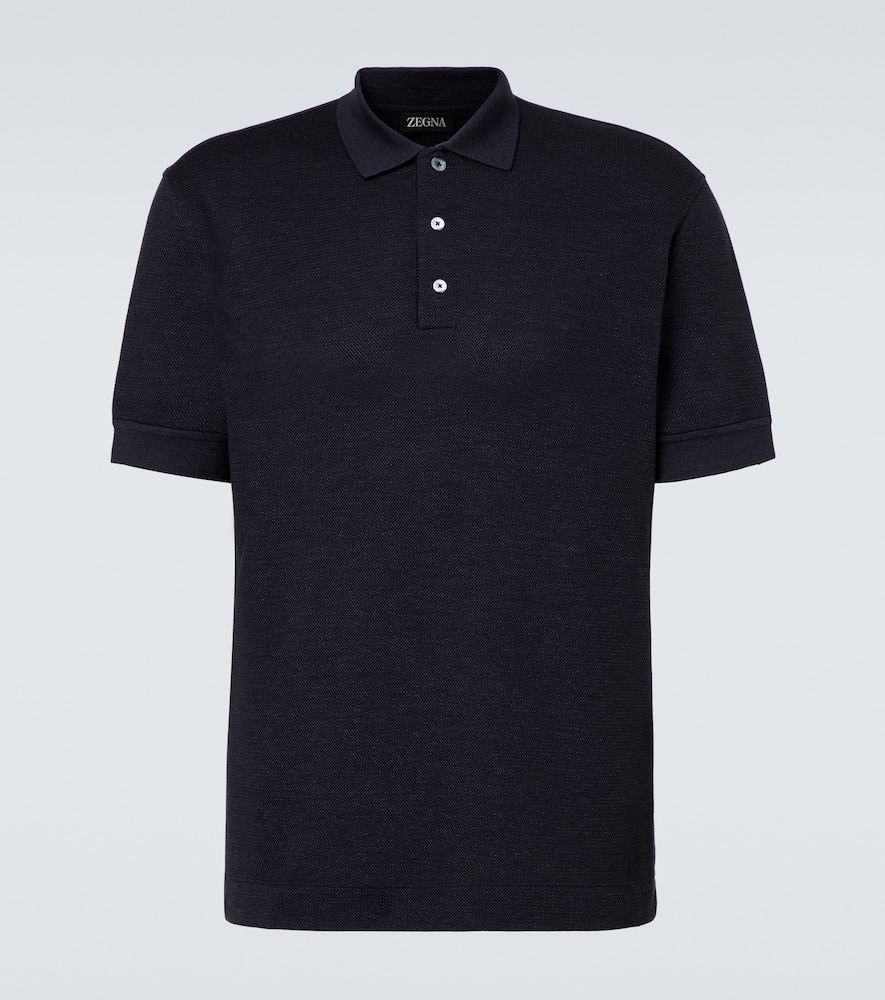 

Хлопковая и шёлковая поло Zegna, Navy Blue