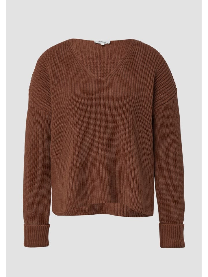 

s.Oliver Вязаный свитер цвета 8837_коричневый