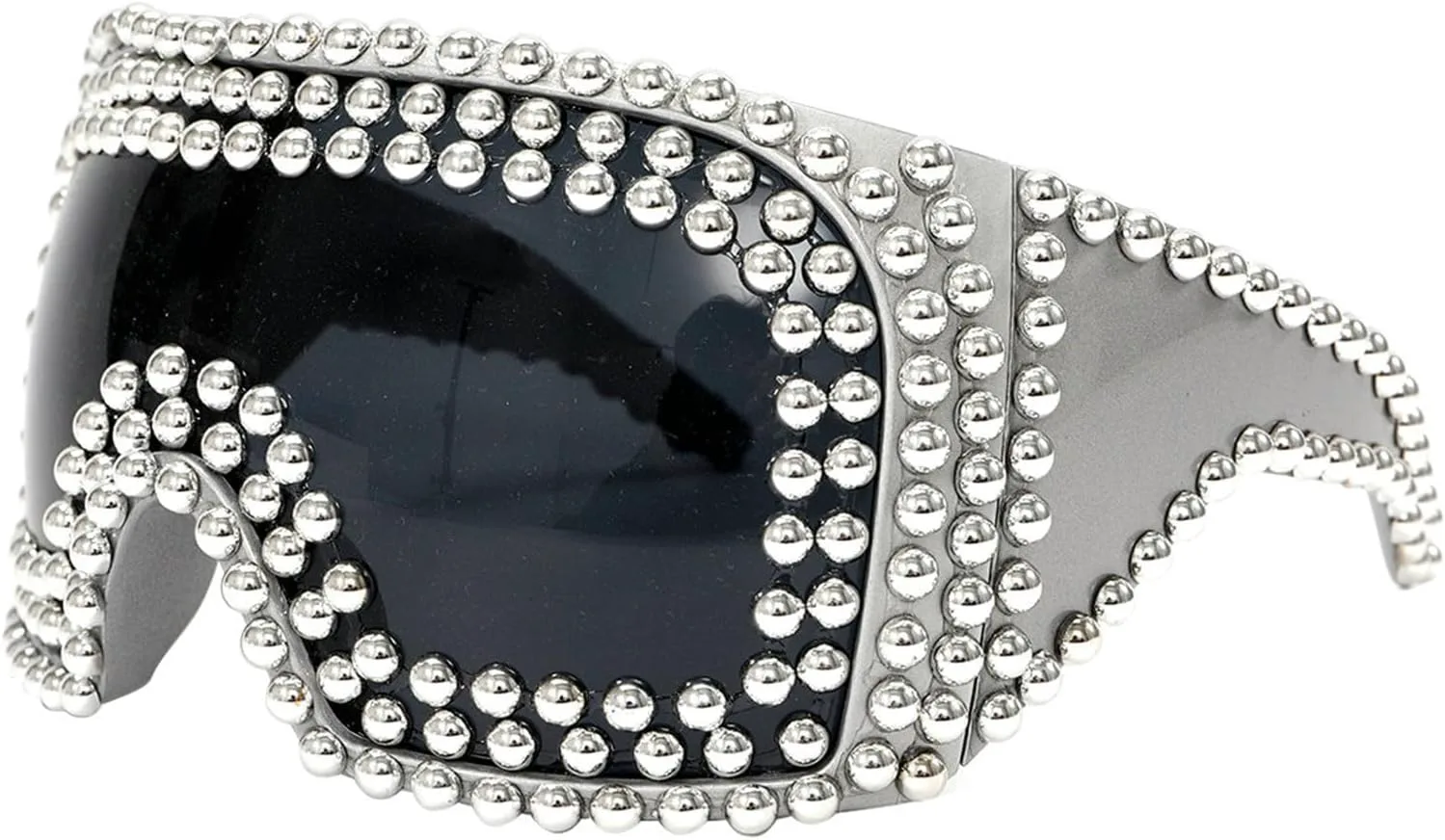 

Необычные квадратные солнцезащитные очки в стиле панк с заклепками для женщин и мужчин, солнцезащитные очки-щитки для вечеринки на Хэллоуин willochra, C3