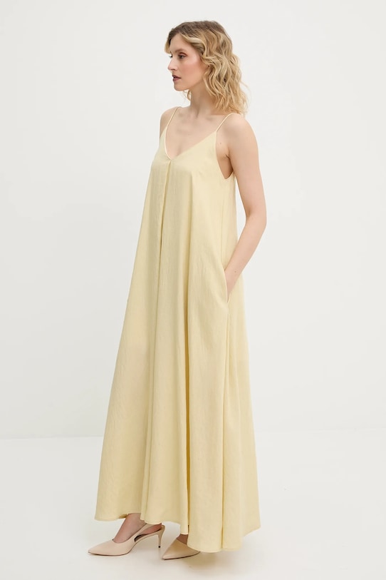 

Платье с льняной тканью Answear.Lab, желтый