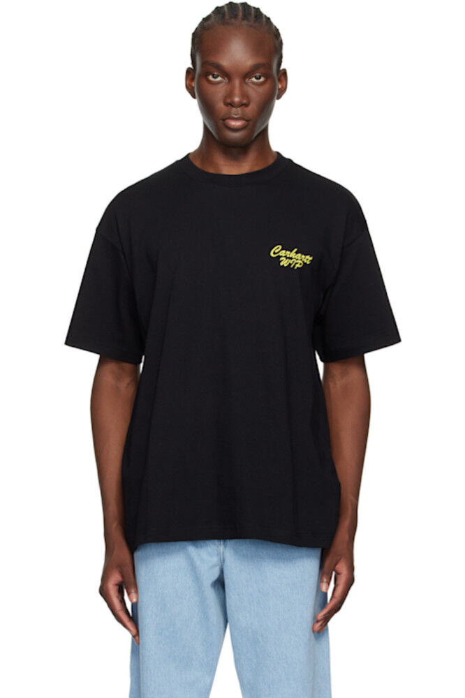 

Черная футболка с надписью «Дружба» Carhartt Work In Progress