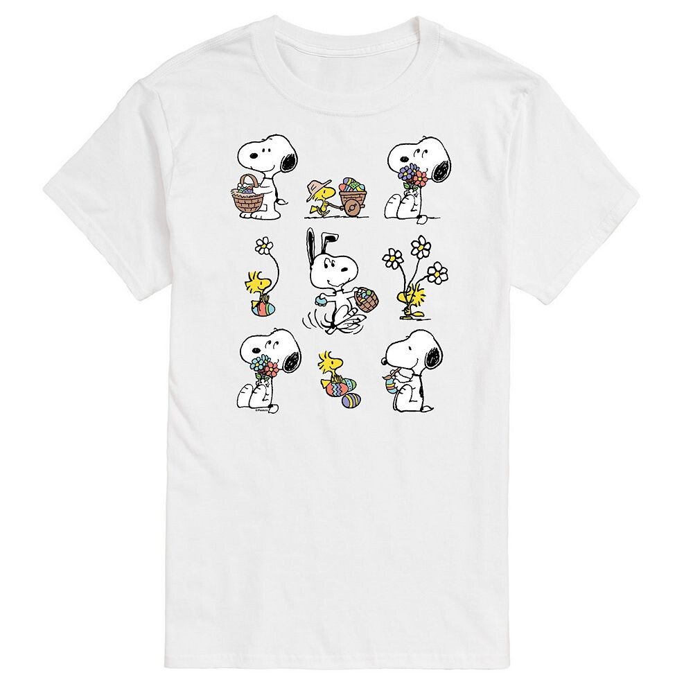 

Мужская футболка с рисунком Peanuts Snoopy Woodstock Spring Licensed Character, белый