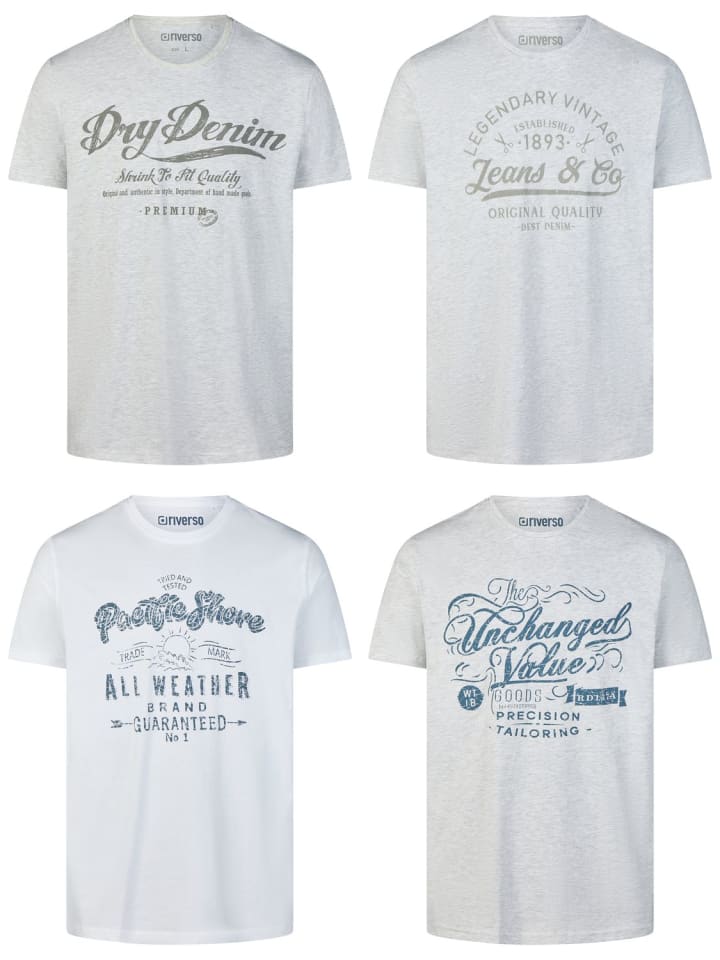 

Набор из 4 разноцветных футболок RIVLeon