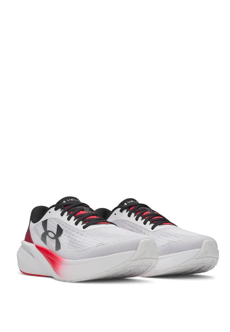 Кроссовки мужские, Velociti Pace Under Armour, белый/черный/красный — фото 2