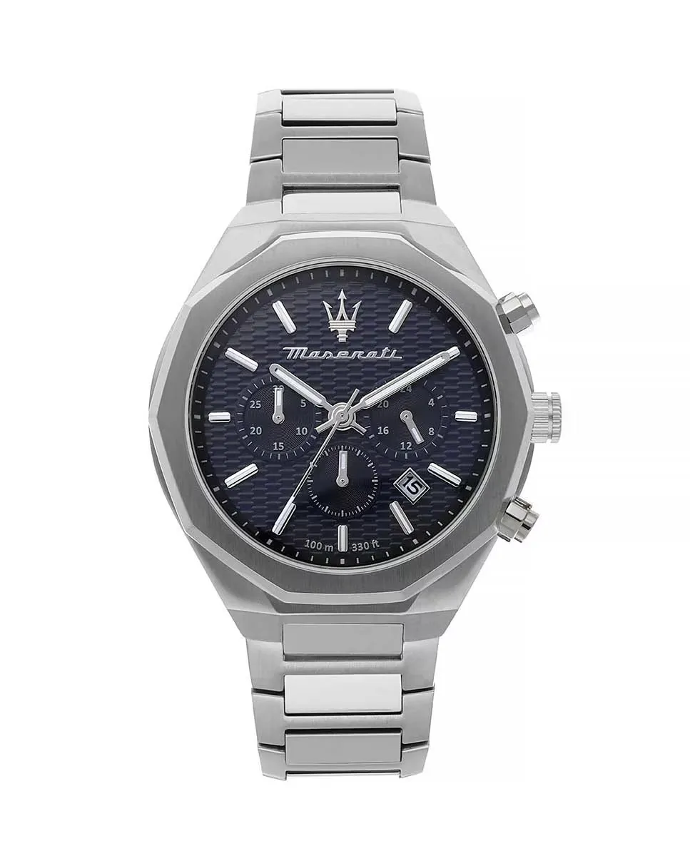 

Stile R8873642006 стальные мужские часы с серебряным ремешком Maserati, серебряный