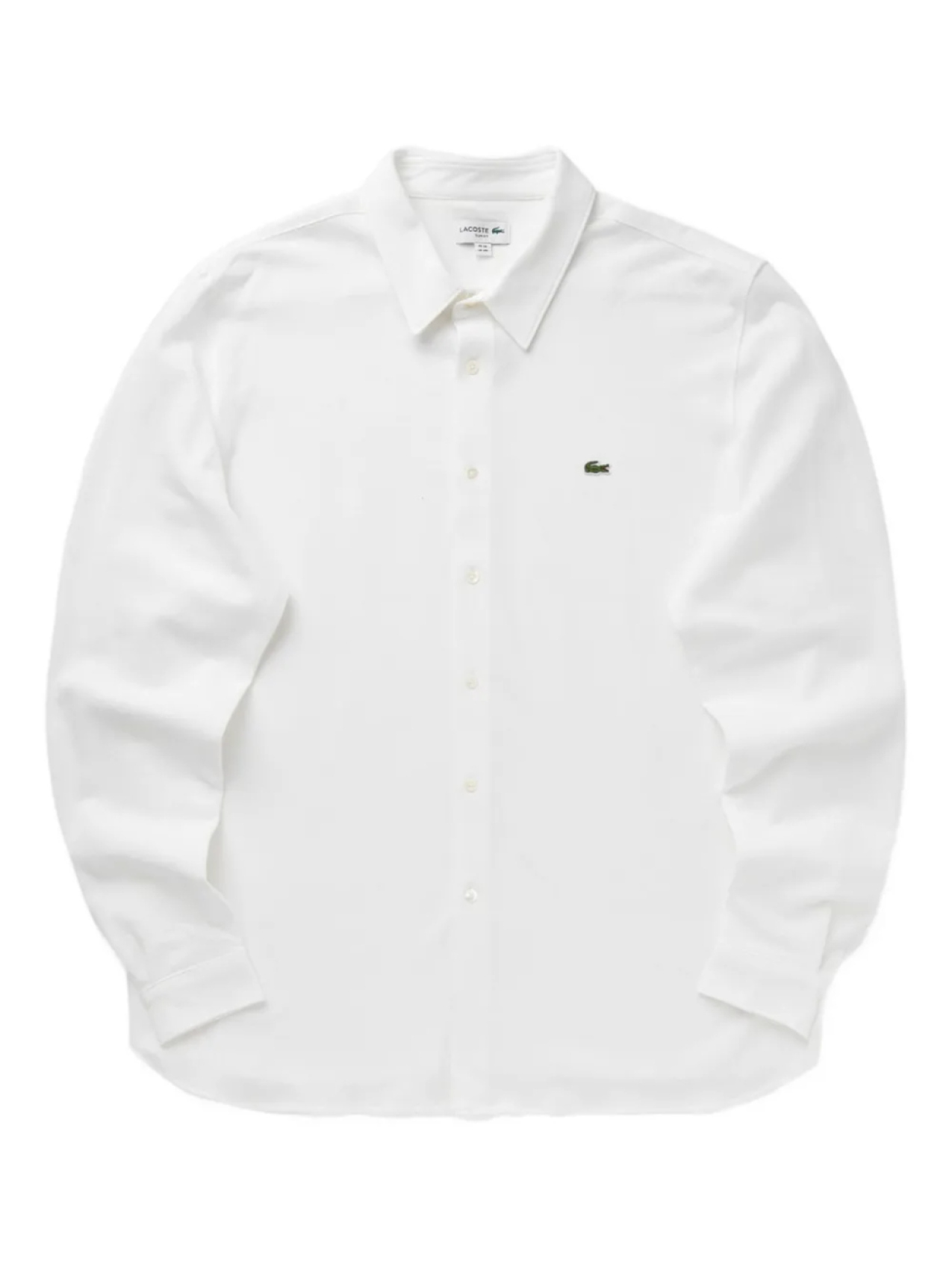 

Рубашка с длинными рукавами Lacoste с вышивкой под крокодила, белый