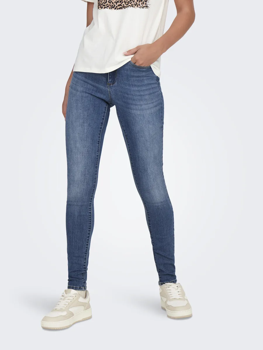 

Only джинсы скинни "ONLWAUW MID SKINNY DNM BJ370 NOOS", синий