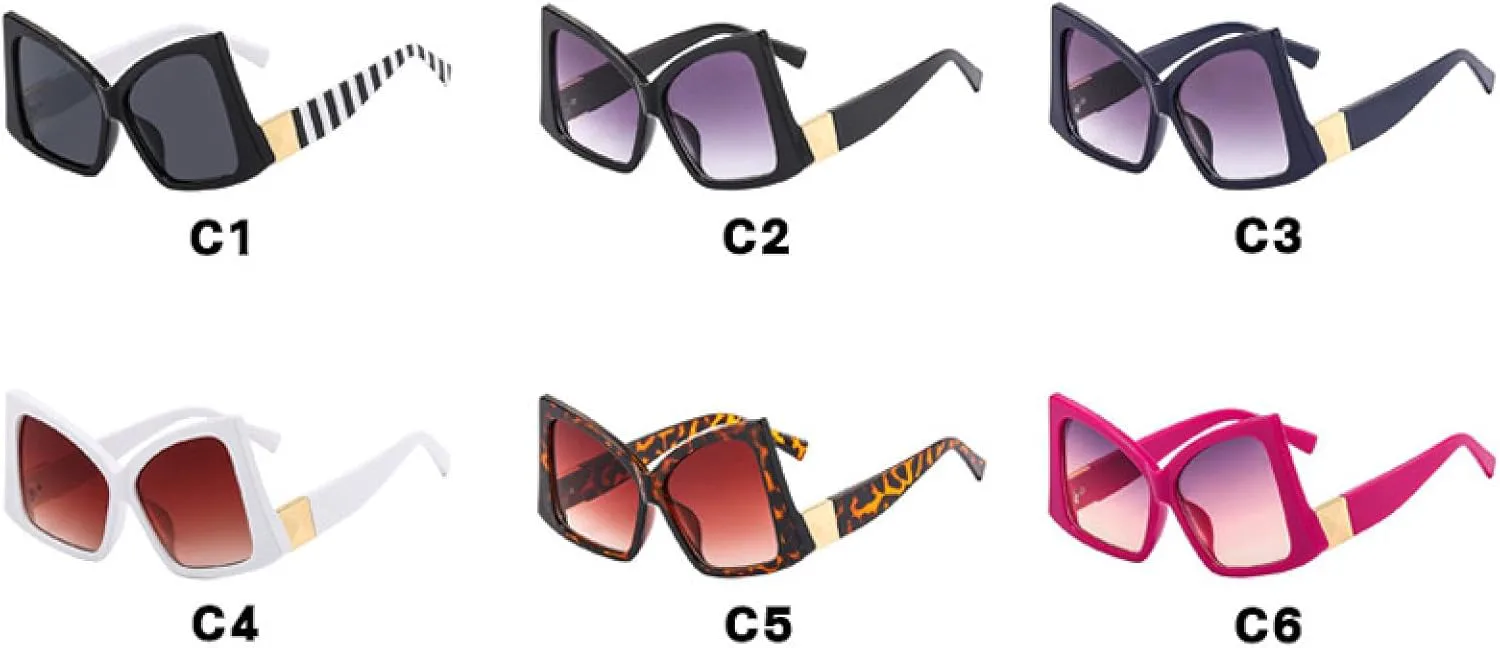 

Модные солнцезащитные очки большого размера в оправе «кошачий глаз» для женщин и мужчин, для путешествий, с защитой от УФ-излучения UV400 TKKTLLT, White Tea