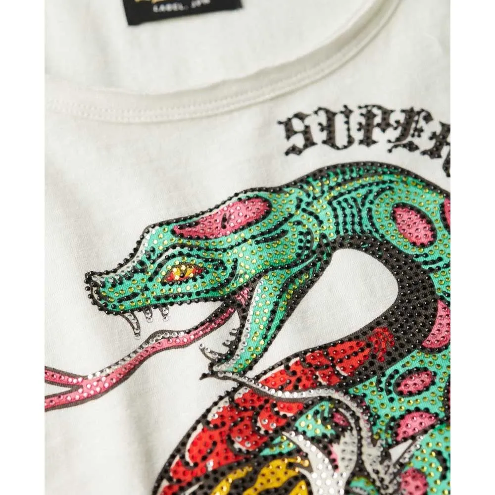 Футболка без рукавов Superdry Neo Trad Tattoo Scoop, белый — фото 2