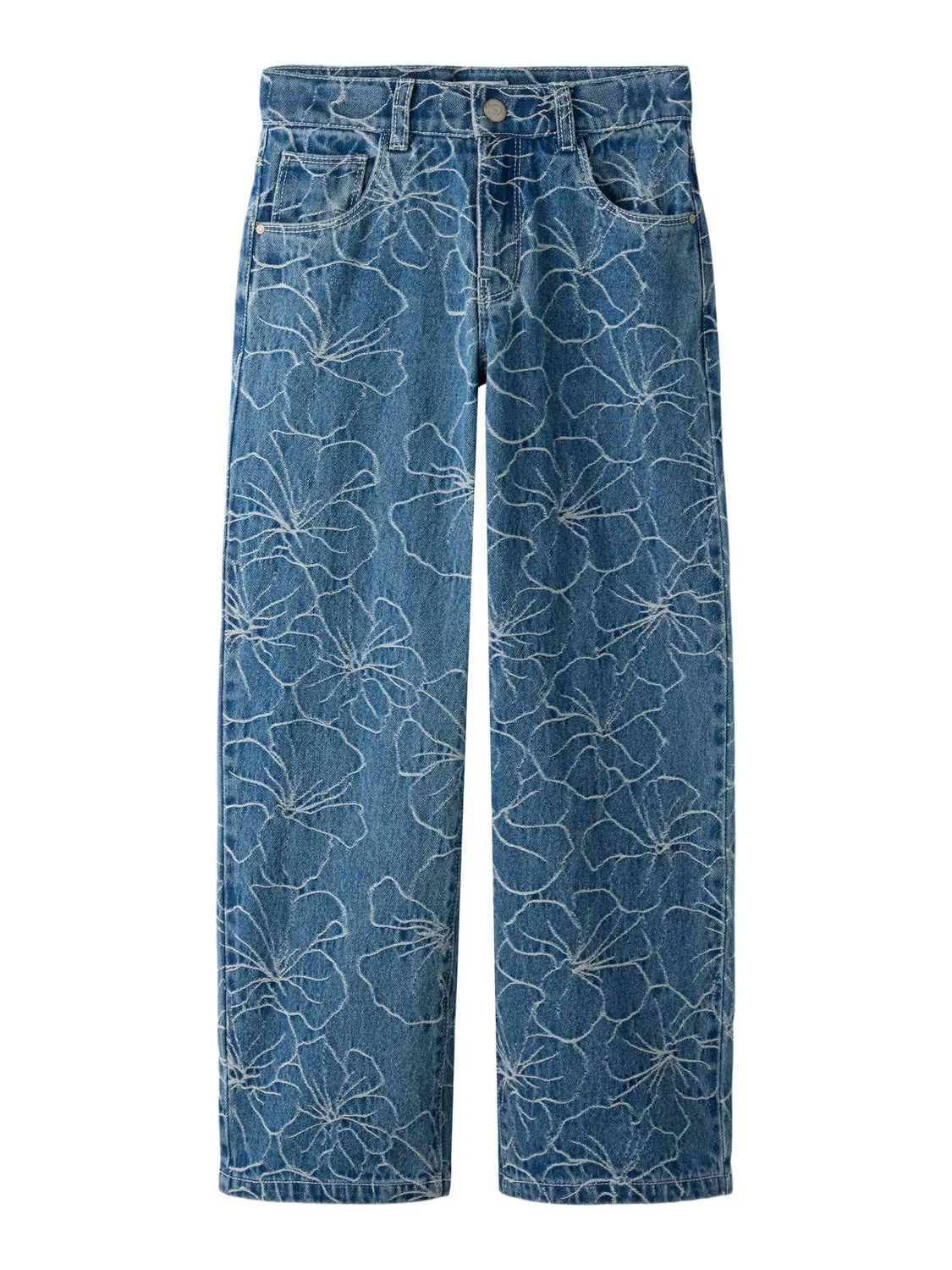 Джинсы с широкими штанинами Name It, Blue Denim
