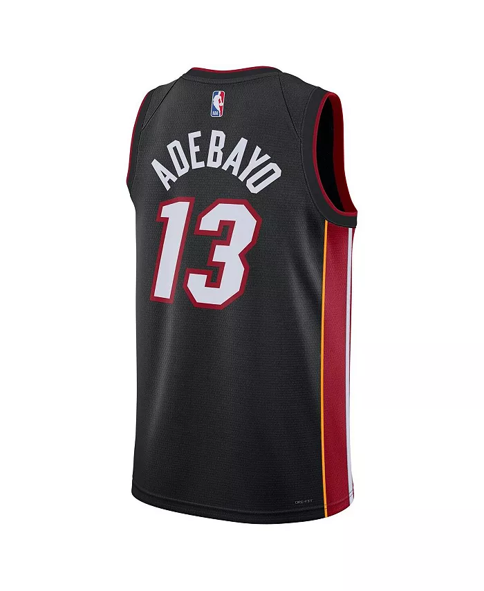 Мужская и женская баскетбольная майка Bam Adebayo Miami Heat в черном цвете - Swingman, Icon Edition Nike — фото 2