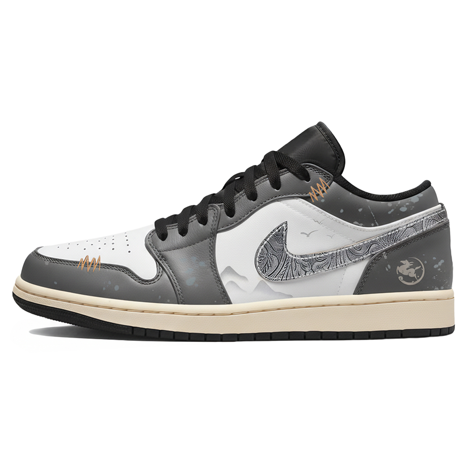 

Jordan Air 1 LOW 3rd Lab, Year Of The Horse Limited, Silver Colt Illustrated Age Abrasion Resistant Low top