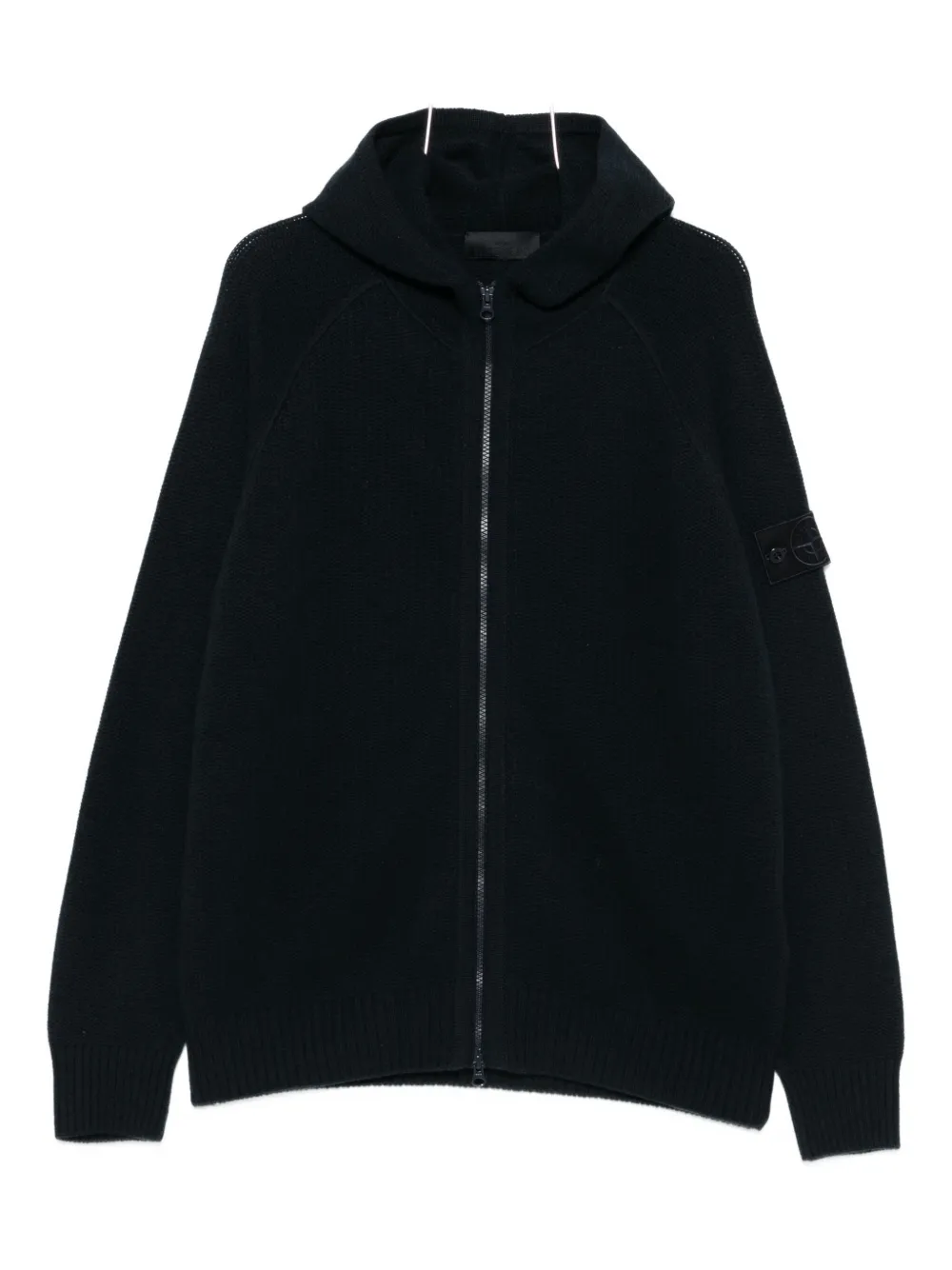 

Толстовка с капюшоном на молнии Stone Island, черный