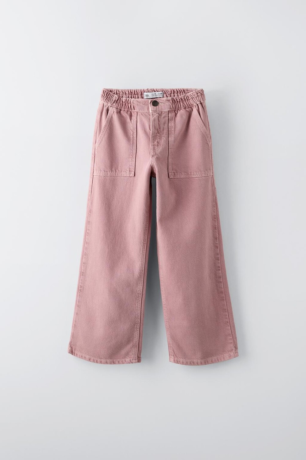 

Свободные брюки с карманами ZARA, розовый мергель