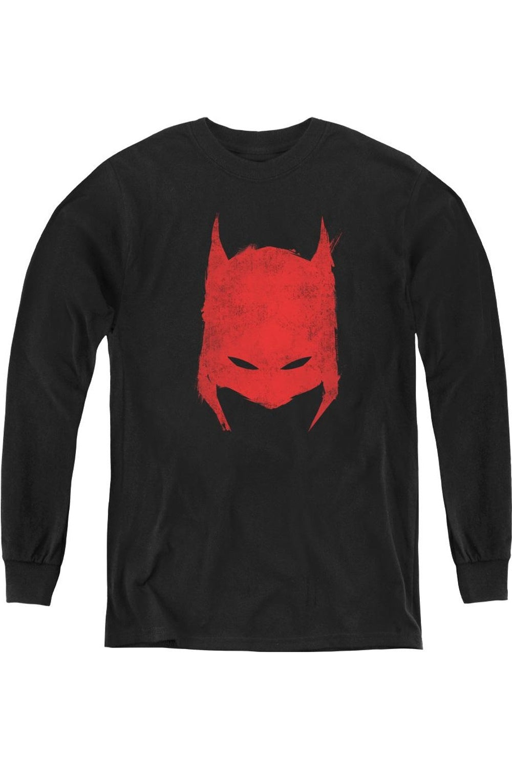 

Футболка с длинным рукавом Batman в стиле хакерского и поцарапанного дизайна для подростков Gildan, черный