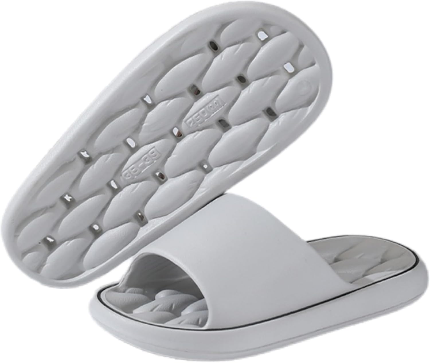 

Быстросохнущие душевые тапочки ASHALI для мужчин и женщин, легкие антискользящие шлепанцы для ванной с дренажными отверстиями, для спортзала, бассейна, спа, дома, путешествий, отеля - универсальная комфортная посадка (3 цвета), серый