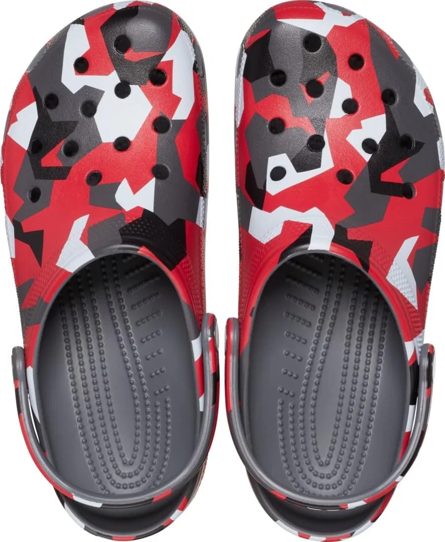 Классические камуфляжные сабо Crocs унисекс для взрослых, Slate Grey Multicoloured — фото 3