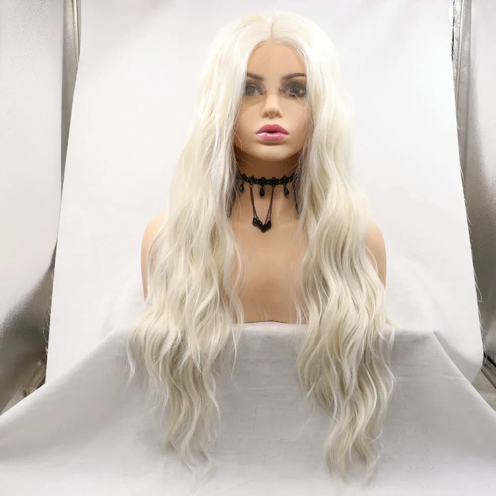 Женский парик «Wavy Long Hair» блонд с кружевной передней частью Serenewig — фото 2