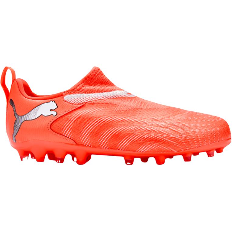Puma Детские футбольные бутсы Future 9 с низким верхом, износостойкие, оранжевые, для подростков — фото 3