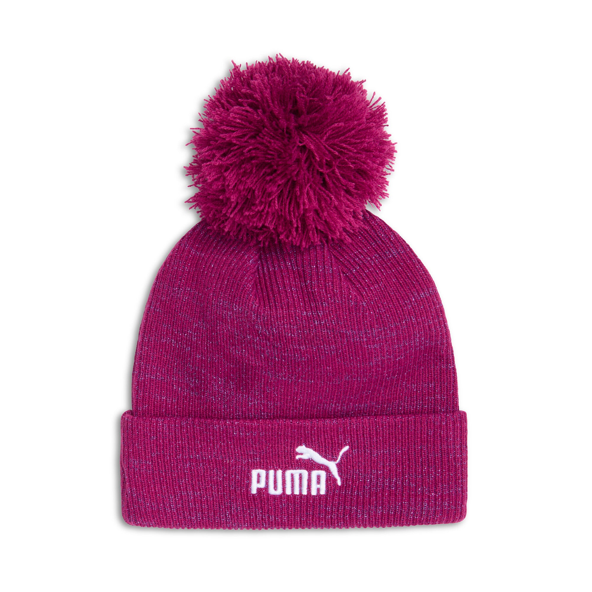 

Женская шапка-бини с помпоном PUMA Ribbed Pom, цвет bright purple