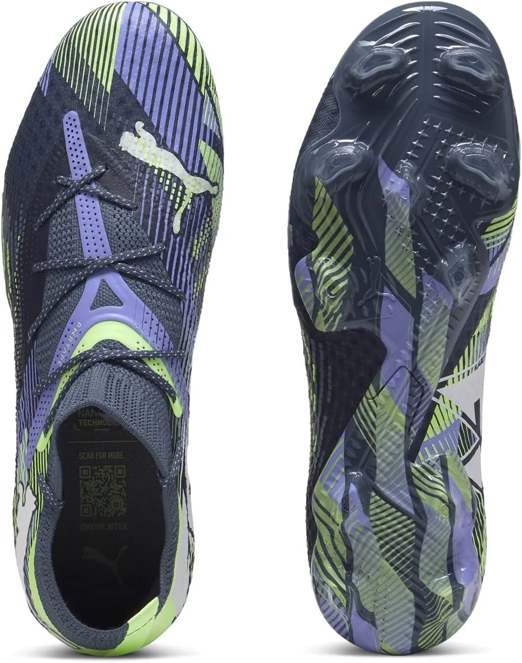 Кроссовки PUMA Future 7 Ultimate Low FG/AG Lights Out Унисекс, синий — фото 4