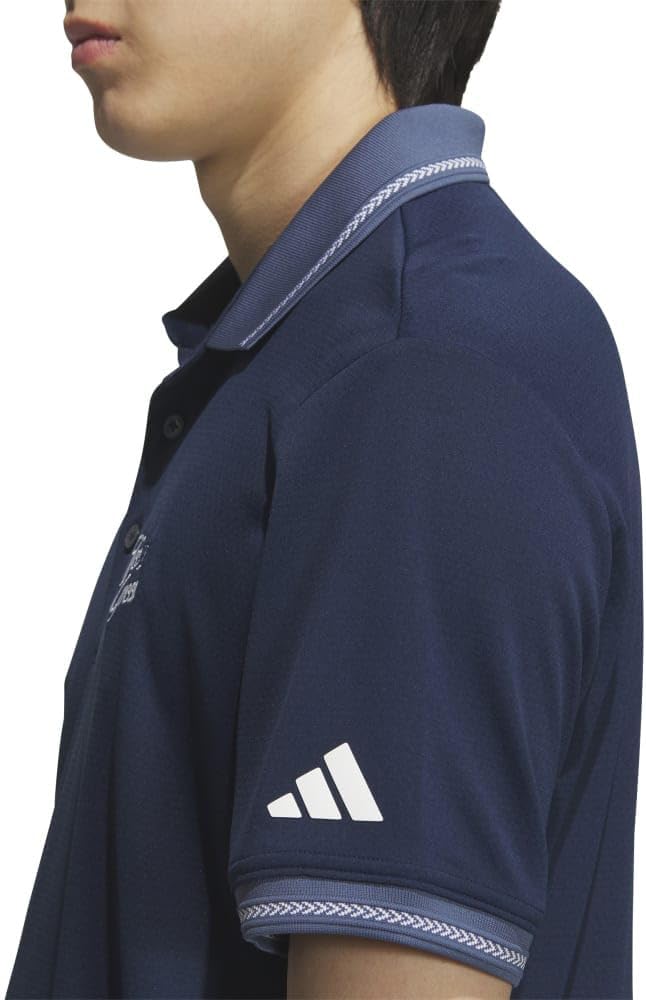 Мужская классическая поло с коротким рукавом Adidas Golf HEAT .RDY, темно-синий — фото 4