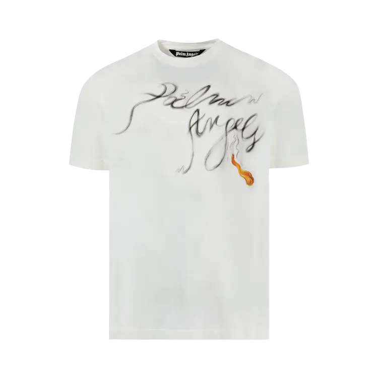 

Футболка Palm Angels Foggy 'Off White/Black', белый