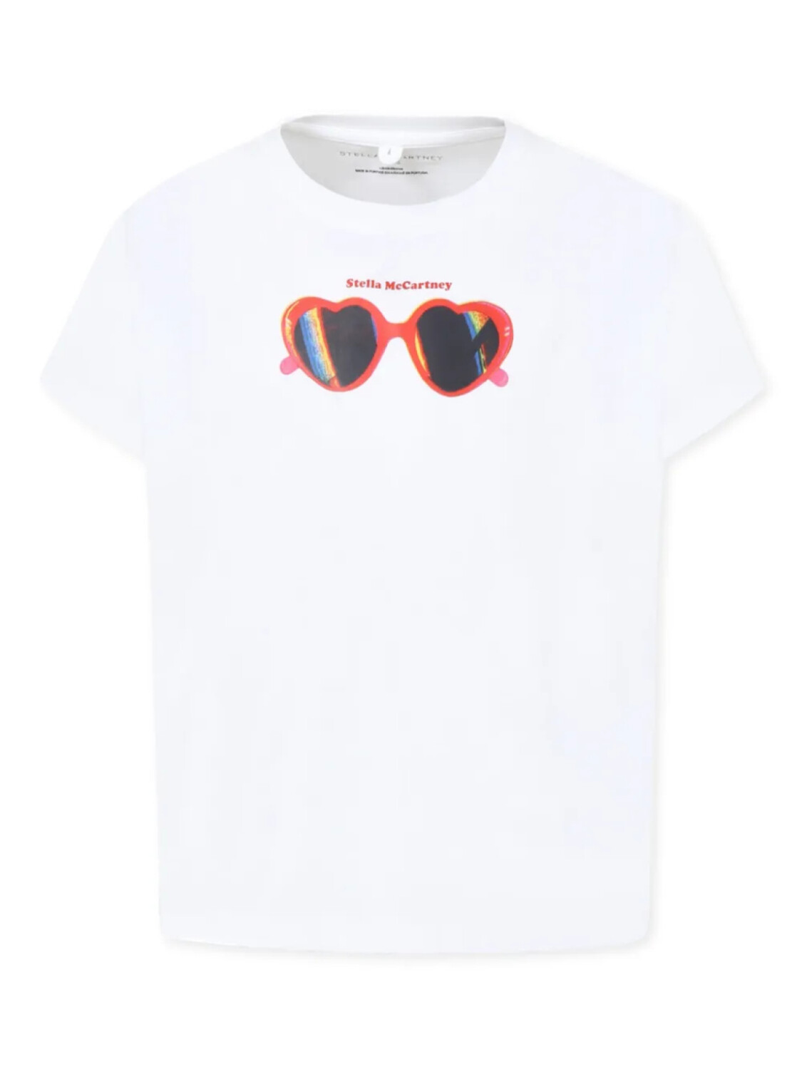 

Футболка Stella McCartney Kids с принтом солнцезащитных очков, белый