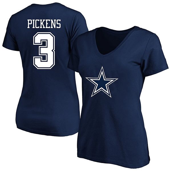 

Женская футболка с V-вырезом George Pickens Dallas Cowboys plus size Fanatics